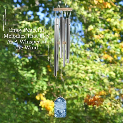 Wind Chimes for Outside Metal Wind Chimes Crystal Lily Garden Backyard and Patio Decoration