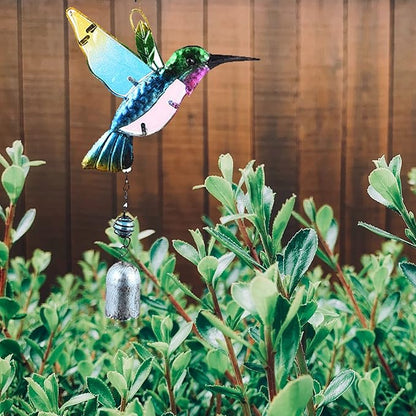 Hummingbird Decor with Bell, Hummingbird Wind Chimes, Hanging Bell Decorations for Yard, Garden, Home and Outdoor, Gift for Mom