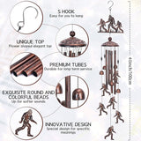 Bigfoot Wind Chimes Gift for Outdoor, Big Foot Gifts for Men Women Dad Grandpa, Memorial Gift Metal WindChimes for Outside Indoors Home Lawn Porch Patio Garden Decor Yard Decoration