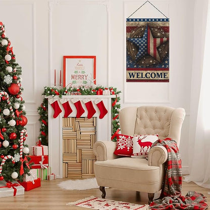 Welcome Garden Flag Seasonal Double Sided 12 x 18 Inch Small Yard Flag for Indoor Outdoor Decor Holiday All Seasons