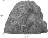 Gardenised Decorative Outdoor Weather-Resistant Artistic Artificial Faux Stone Rock, Garden Patio Granite Grey Fiberglass Stone, Charm Shaped