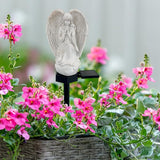 Solar Garden Angel Lights, Waterproof Outdoor Garden Angels Statue Decorations Angel Solar Lights for Cemetery Gravesite Grave Outside Yard Patio Lawn Porch