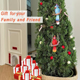 Hanging Parrot Garden Statue Decor Outdoor Hanging Animals Sculpture Decorations Tropical Swing Bird Figurine for Patio Tree Plant Lawn Yard Porch Balconies (Red)