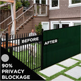 BOEN Privacy Screen Fence Netting Mesh Fabric Windscreen with Reinforced Aluminum Grommets for Garden Fence Or Any Outdoor Metal or Wooden Fencing (4' x 300', Green)