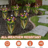 TOMBABY Garden Outdoor Butterfly Enlarge Thickened Wind Resistant Metal Agave Garden Art Metal Plant Country Sculpture Statue Decorations Ornaments Artificial Waterproof lieslight Green 3pcs