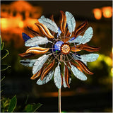 Lariander Solar Wind Spinners 87 Inch Extra Large Metal for Yard, Garden Decor Yard Art Windmills for Outdoor