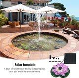 Solar Water Fountain - Garden Decor Solar Bird Fountain,Led Powered Ponds, Led Pond Pump Bird Bath, Lily Outdoor Ponds with 8 Nozzles, Water Pump for Outside Pond and Backyard