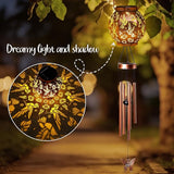 Round Lantern Wind Chimes-Hummingbird，Handcrafted Garden Art with Melodic Tones, Weather-Resistant Metal Wind Chime for Outdoor Patio, Porch, and Garden Decor, for Nature Lovers
