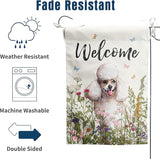Spring Summer Garden Flag Floral Poodle Yard Flag Flower Dog Garden Flags for Outside Small Outdoor Welcome Flags 12x18 Double Sided