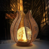 Solar Outdoor Lights Garden Decor Waterproof Crackle Glass Globe,Metal Yard Art Outdoor Solar Garden Lights for Decor Yard,Porch,Patio Decorations.Gardening Gifts for Women/Mom.