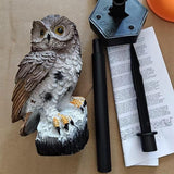 2 Packs Outdoor LED Owl Ground Plug-in Lawn Lamps, Solar Garden Stake Light, Courtyard Ground Solar Energy Decoration Landscape Lights (2 Qwl Lamp Brown)