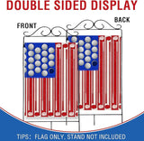 Artofy 4th of July Golf Ball Patriotic Large Decorative House Flag, America USA Golf Club Red Blue White Yard Garden Outside Decor, American Independence Day Outdoor Home Decoration Double Sided 28x40