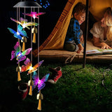 JOBOSI Butterfly Decorative Mobiles Gifts, Solar Wind Chimes, Mothers Day Wind Chime Gifts for mom, Women, Grandmother, Thanksgiving Gift, Mom Best Gift
