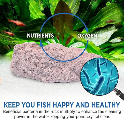 Fish Tank Rocks for Enhancing Water Clarity with Your Regular Cleaning Routine, Fish Friendly Aquarium Rocks, All Natural Aquarium Decor, Small, Up to 750 Gallons