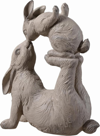 Hi-Line Gift Ltd. Mom & Baby Rabbits Garden Statue Bunny Yard Decor