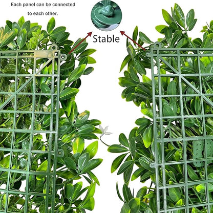 ODTORY Artificial Plant Wall Roll: 48 X120 in (40 sqft) UV-Anti Ivy Privacy Fence Screen Faux Greenery Panels Backdrop Boxwood Ivy Vine Leaf Hedge Fence for Indoor Outdoor Green Decor