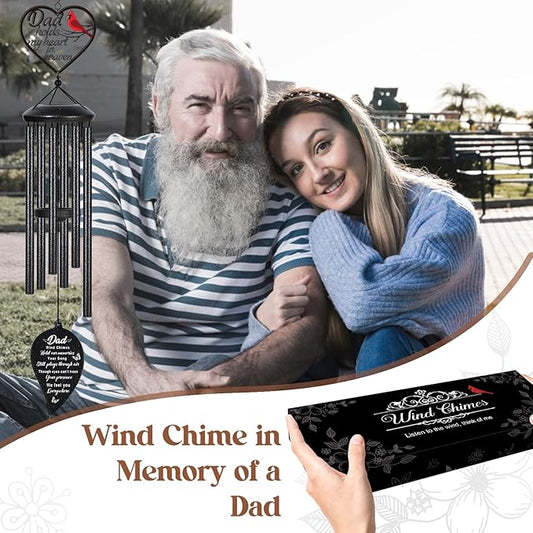 Sympathy Gifts for Loss of Dad, 30" Memorial Wind Chimes Gift for Loss of Father, Bereavement Condolence Gifts for Dad, Remembrance for Funerals, in Memory of Papa