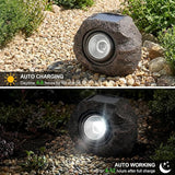Candieslife Solar Rock Lights Outdoor Garden Waterproof - Super Bright LED Solar Spotlights, Solar Powered Landscape Path Decorative Garden Stone Lights for Pathway, Walkway, Yard, Patio (4 Pack)