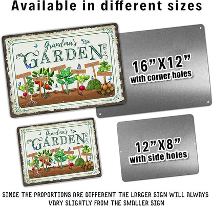 Custom Metal Signs with Name Made in USA Personalized Vintage Garden Sign Waterproof Vintage Decorative Metal Print for Wall Decor Customized Home Garden Ideas Gifts Artwork Prints for Yard Ourdoor