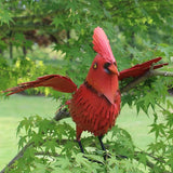 Cardinal Garden Decor Metal Yard Art Gifts Garden Sculptures Statues Large Red Bird Outdoor Decor,Gifts