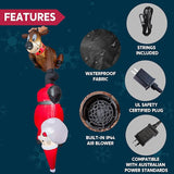 Joiedomi Hanging Christmas Inflatables Decoration, Christmas Inflatable Reindeer and Climbing Santa, Blow Up Santa with Build-in LED for Xmas Party Indoor, Outdoor, Yard, Garden, Lawn Decor