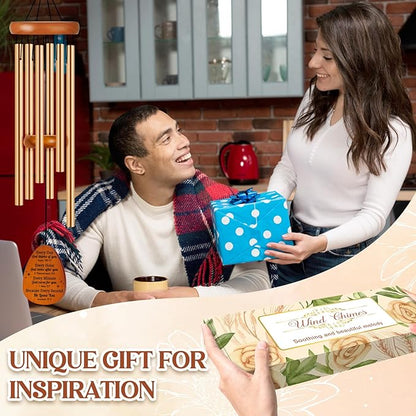 Bible Prayer Wind Chimes with Tree of Life, Catholic Christian Gifts for Women, Inspirational Religious Gifts for Women, Faith Windchimes with Encouragement Verse, God's Blessing Decoration Outside