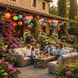 2 Pcs for Rainbow Hot Air Balloons Wind Spinner, Colorful Windsock Tail Hanging Decoration 3D Rotating Garden Windmills Hanging Geometric Twisters for Outdoor Yard Patio Porch Balcony Decoration