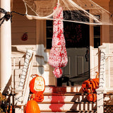 5ft Halloween Hanging Decoration, Inflatable Scary Prop with Gauze Wrap and Rope, Creepy Haunted House & Yard Decor for Outdoor Indoor Party Scenes (Assembly Needed)