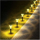Solar Pathway Lights Outdoor 16 Pack Solar Mushroom Lights Outdoor Outside LED Lighting Stake Waterproof for Path, Lawn, Garden,Driveway, Landscape,Backyard,Courtyard(Warm White)