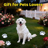 3pcs-Solar Paw Print Lights, Wireless of Cat Dog Animal Solar Lights Outdoor Garden Decor, IP55 Waterproof LED Yard Path Light, New Home Birthday Easter Gift for Pet Lovers (Warm Light)