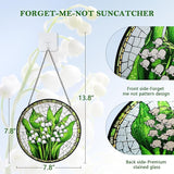 LITIVY Lily of The Valley Stained Glass Suncatcher – Mother’s Day Memorial & Remembrance Gift, Rainbow Maker Window Hanging Decor for Indoor Sunlight, Green & White Sun Catchers for Women Mom Grandma