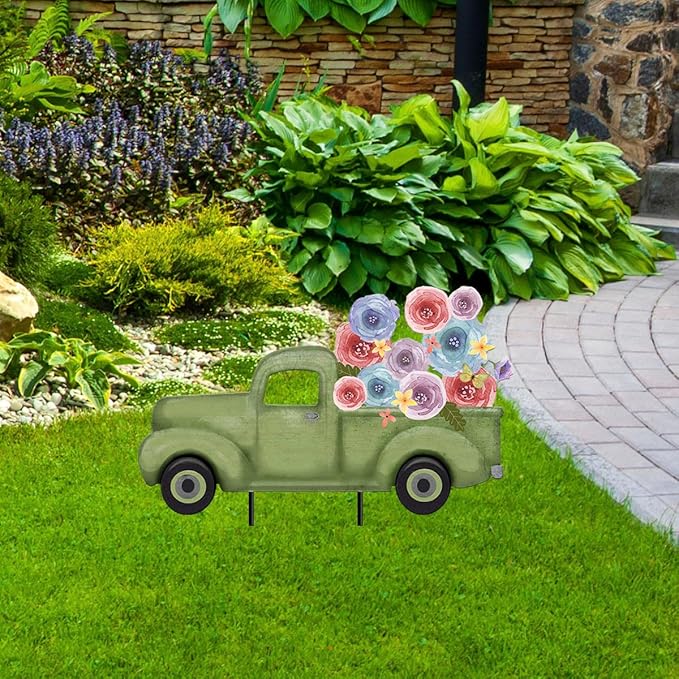 Briarwood Lane Happy Spring Pickup Truck Metal Art