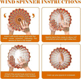 Stainless Steel Wind Spinner Sunflower, 12-Inch 3D Kinetic Metal Hanging Wind Spinners Outdoor, Flowers Yard Art Garden Porch Indoor Outdoor Decor