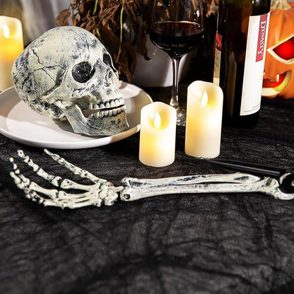RunNico 500" x 85" Halloween Creepy Cloth - Black Halloween Spooky Fabric Cloth - Large Creepy Spooky Halloweens Decorations for Haunted House Window Backdrops Garden Party