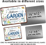 Custom Metal Signs with Name Made in USA Personalized Vintage Garden Sign Waterproof Vintage Decorative Metal Print for Wall Decor Customized Home Garden Ideas Gifts Artwork Prints for Yard Ourdoor