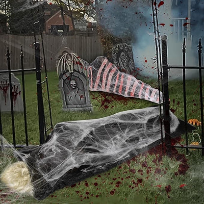 2 Sets Halloween Hanging Cocoon Corpse, 64'' Bloody Inflatable Cocoon Outdoor Decoration Set with Bandage, Scary Dead Body Prop Decor for Outdoor Halloween Party House Yard (Black)