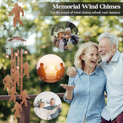 YHmall Big Foot Wind Chimes for Outside, 35" Big Foot Gifts for Women Men Mom Dad, Metal Windchimes Outdoors for Patio Yard Home Garden Decorations