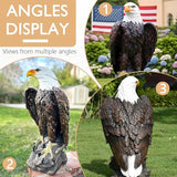24" Bald Eagle Statue for Garden, Outdoor Sculpture, Animal Decor for Yard Porch Entryway Patio Living Room (Large, Bald Eagle)