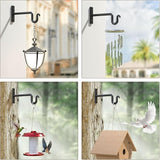 2 Pack 6 Inch Plant Hanger Plant Hook - Metal Plant Bracket Wall Hooks for Hanging Flower Basket, Lanterns, Bird Feeder, Wind Chimes Indoor & Outdoor.