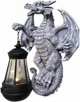 Dragon Tree Hugger Garden Decor Solar Dragon Lamp Lantern Statues Lawn Ornaments for Outside Patio Balcony Yard Unique Housewarming Gifts