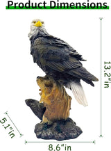 13.2" Real Eagle Outdoor Sculpture,Funny Bird Statue,Garden Beach Statue Decorations,Resin Animal Seabird Ornaments,Coastal Beach Decor,Patio Decor for Table Statues for Garden,Lawn,Yard