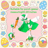 Easter Male Goose Outfits Boy – Yellow & Green Porch Goose Outfit with Adjustable Bunny Ears, for 20-23 Inch Porch Goose Easter Decor