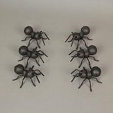 Upper Deck Set of 6 Cast Iron Ant Sculptures Home Garden Decor Metal Outdoor Statue Yard Art