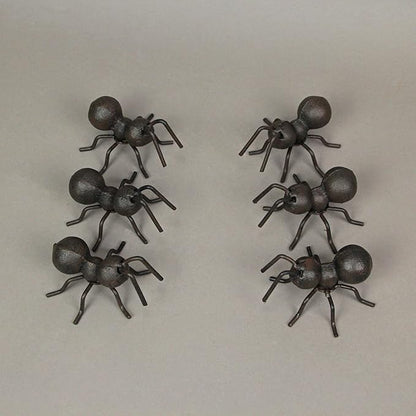 Upper Deck Set of 6 Cast Iron Ant Sculptures Home Garden Decor Metal Outdoor Statue Yard Art