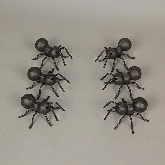 Upper Deck Set of 6 Cast Iron Ant Sculptures Home Garden Decor Metal Outdoor Statue Yard Art