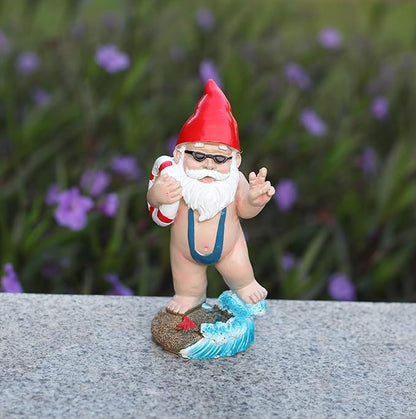 Swimming Dwarf，Gnome Garden Decorations Resin Statue Outdoor Statue Lawn Yard Balcony Porch Home Decorations Garden Decor