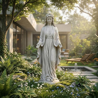 Virgin Mary Statue Outdoor 30 Inch Tall Large Religious Garden Statue, Blessed Mother Outdoor Decorations Statue, Virgen De Guadalupe Statues for Yard, Patio, Home Decor
