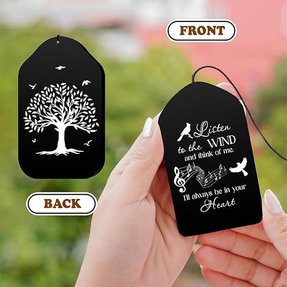 30'' Memorial Crystal Wind Chimes Loss of Mom Dad Grandparent Sympathy Cardinal Bird Keepsake Weatherproof Windchime Remembrance Gift in Memory Loved Ones for Window Outdoor Garden Decor HW2-RB