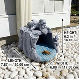 Funny Gnome Statue - Eco-Friendly Resin Outdoor Decor Sculpture, Gutter Diverter Rain, Downspout Extender, Splash Block, Decorative Gutter Extension, Perfect for 3x4 Downspouts