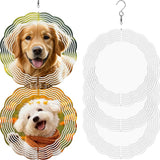 5 Pack Sublimation Wind Spinner Blanks, 10 Inch Double-sided Sublimation Metal Blank Bulk for Transfer DIY, Aluminum 3D Wind Spinner for Indoor Outdoor Porch Garden Yard Window Hanging Decor